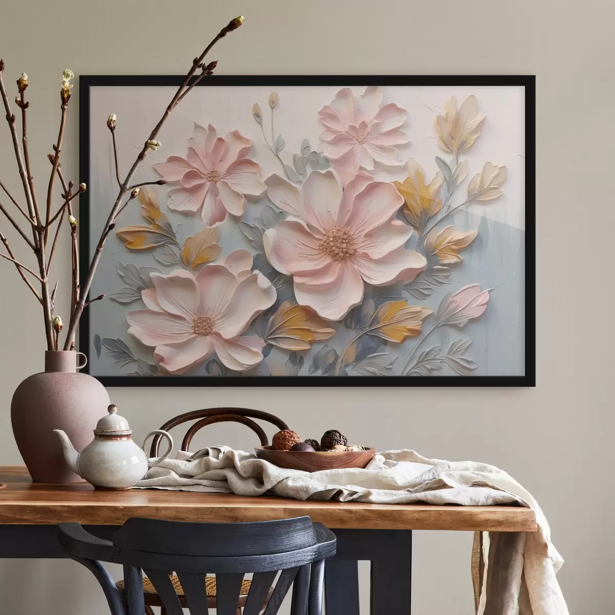 Poster Květiny imitace malby f44289