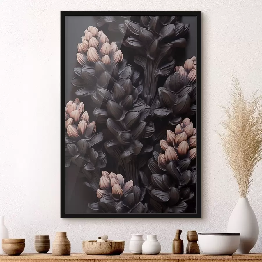 Fototapet Tmavé květy f44296