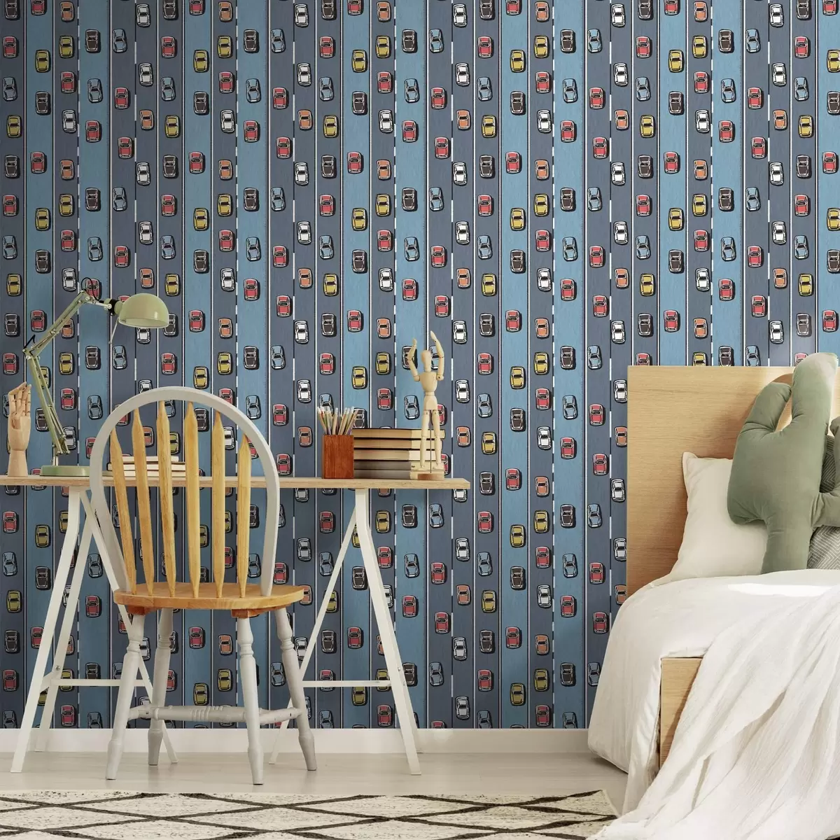 Tapety Retro auto na silnici ve stylu 60. let a00118v1