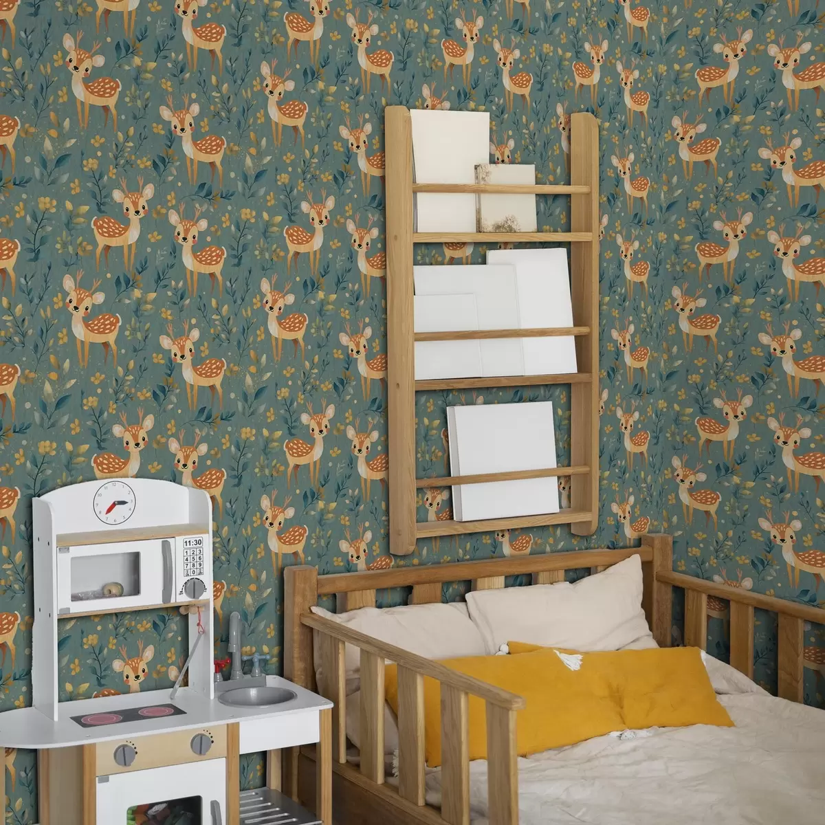 Tapety Mládě jelena v lese se žlutými listy a00124v1