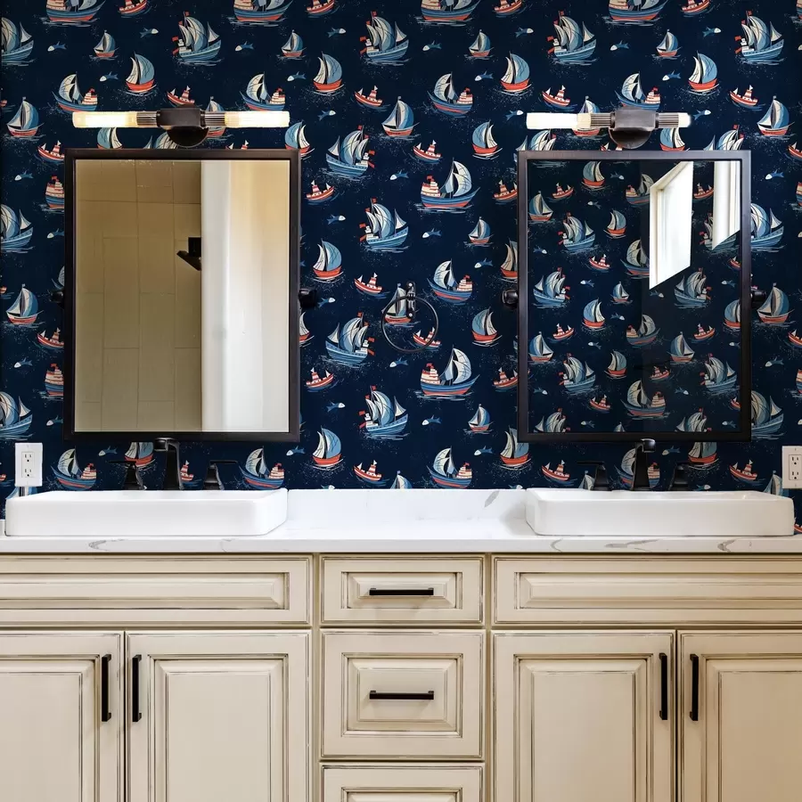 Fototapet Lodě na modrém pozadí a00126v1