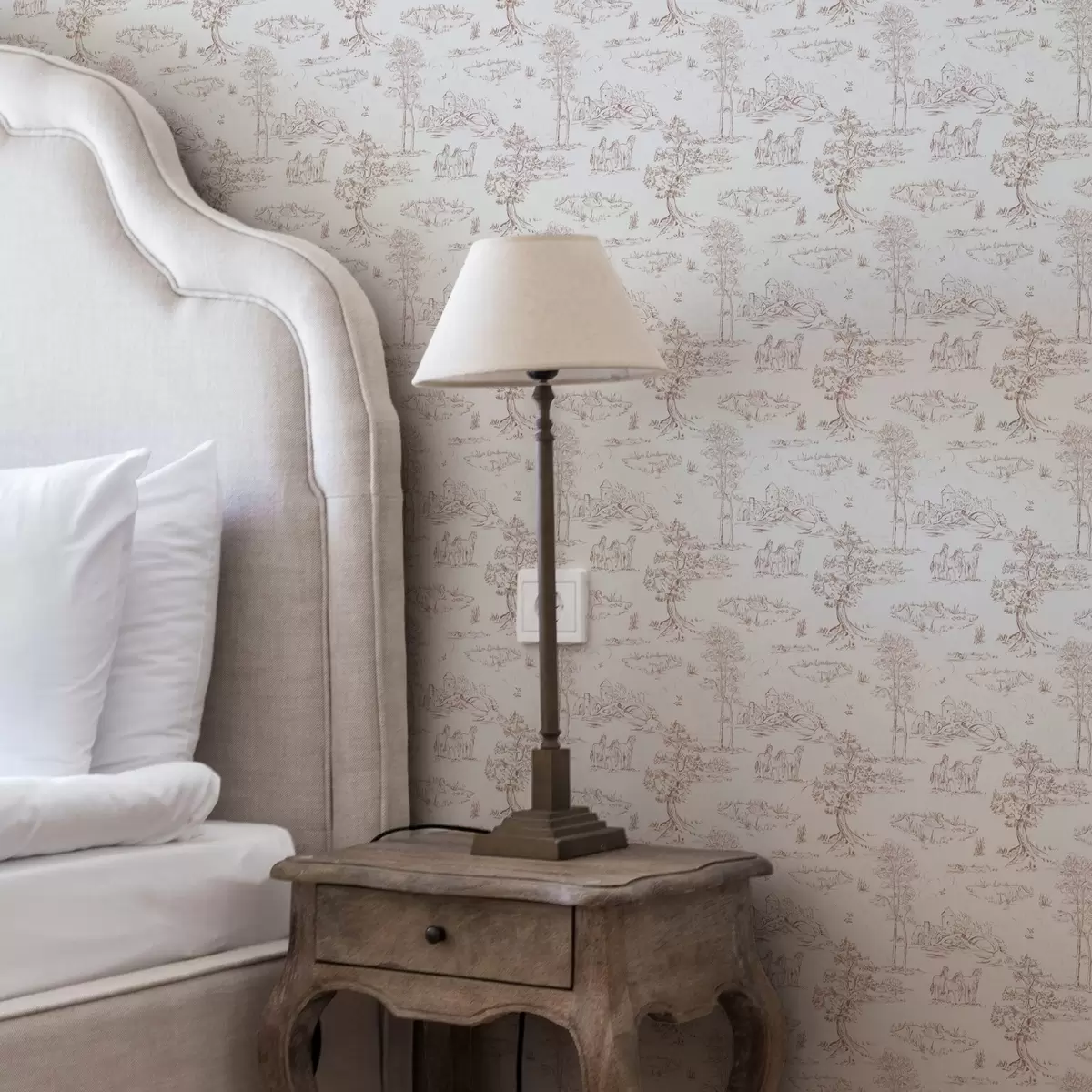 Tapety Venkovská krajina s hradem a koňmi a00133