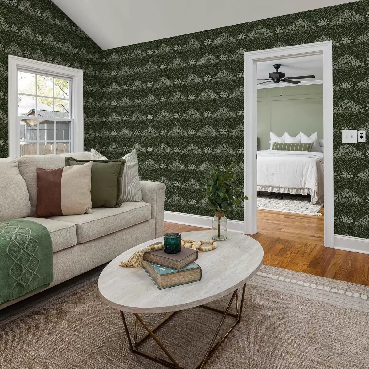 Tapety Květinová symetrie s květinami na tmavém pozadí a00153