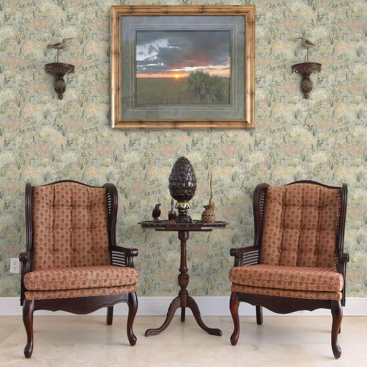 Tapety Jarní kompozice v jemných zelených barvách a00154v2