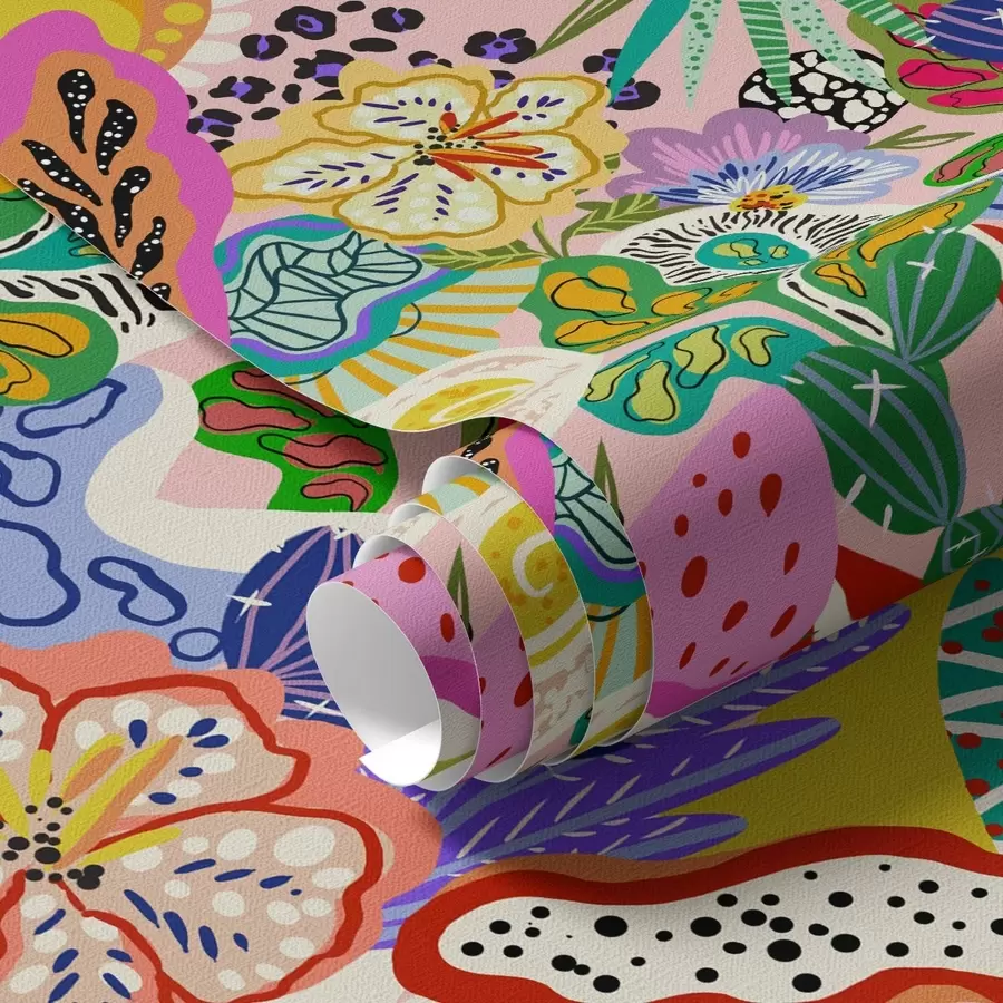 Fototapet Abstraktní květinový potisk ve stylu pop art a00167