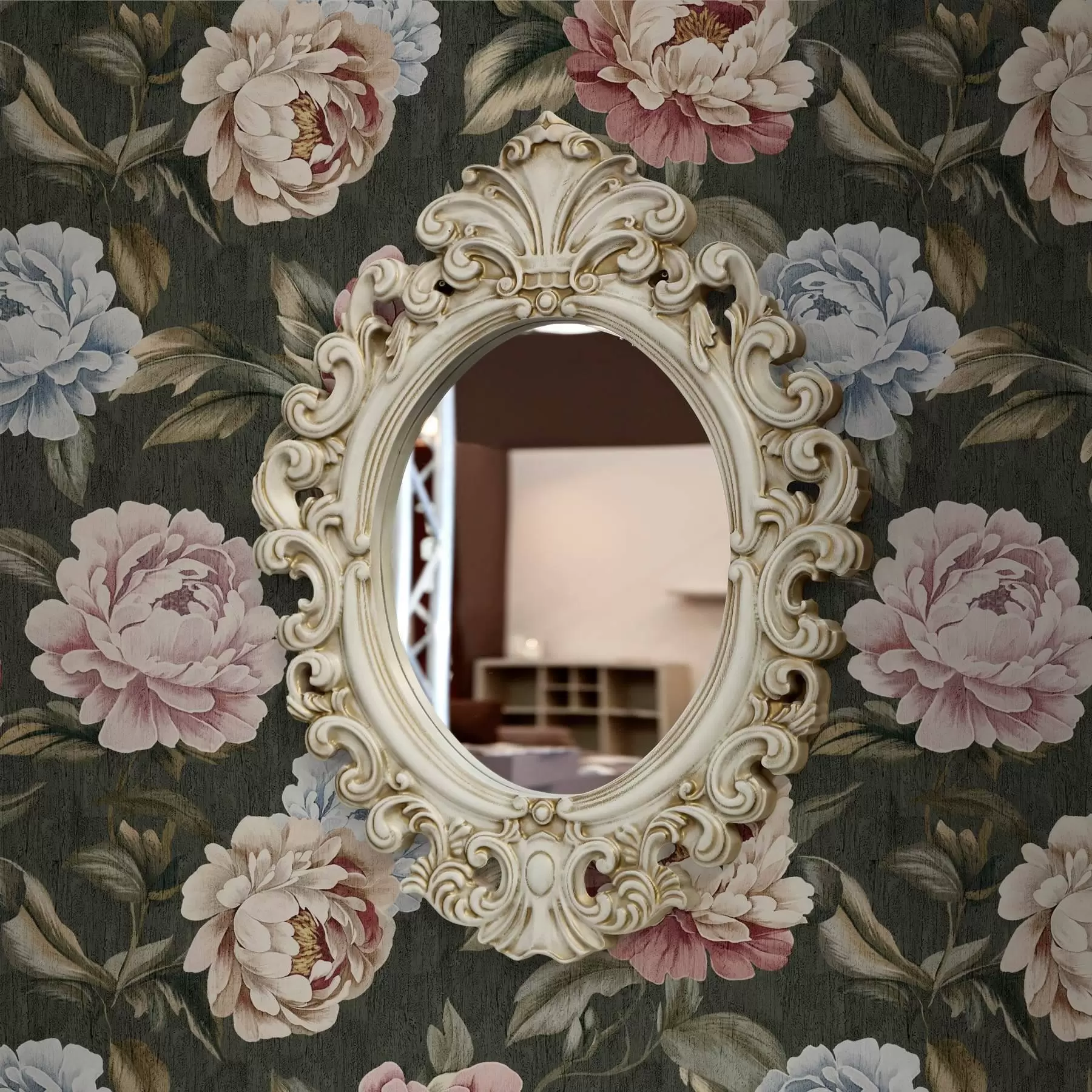 Fototapet Pivoňky na tmavě zeleném pozadí a00106