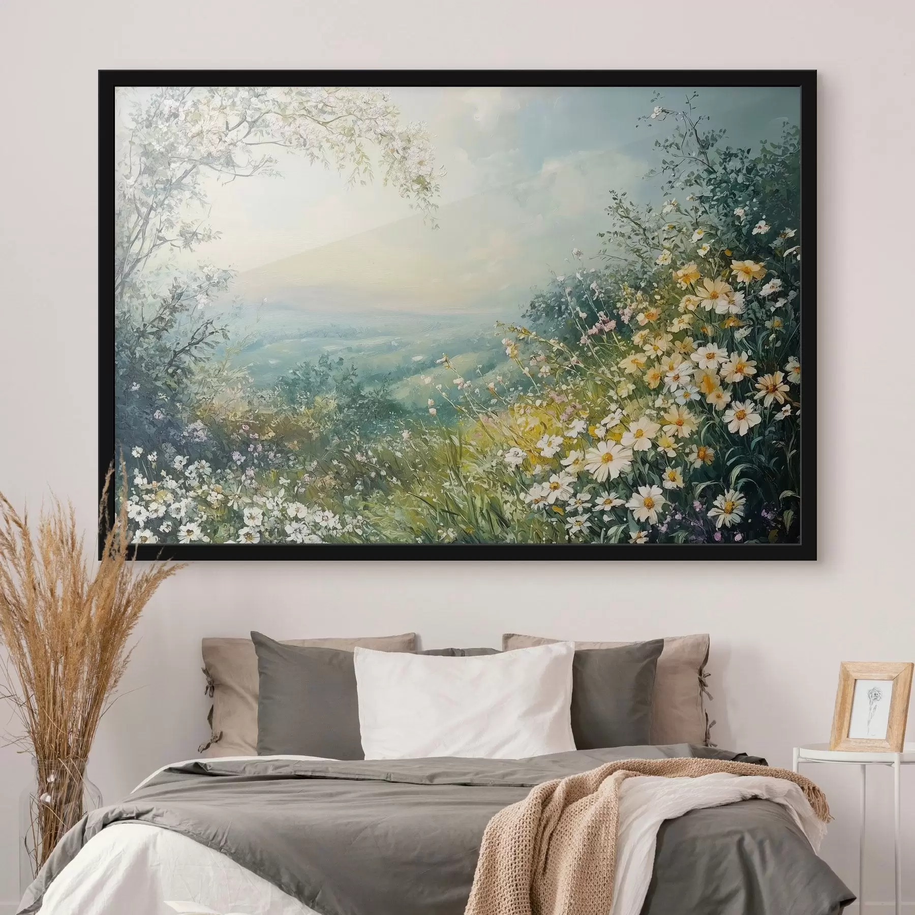 Fototapet Kvetoucí pole v horách f44325