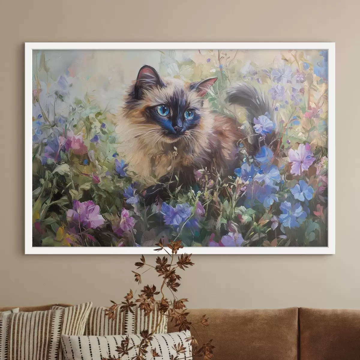 Poster Koťátko v květinách f44331