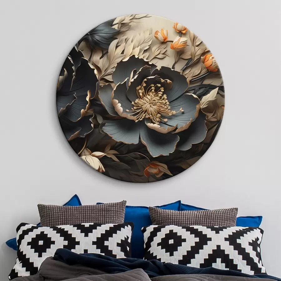 Obraz Velké tmavé květy Č. r44378