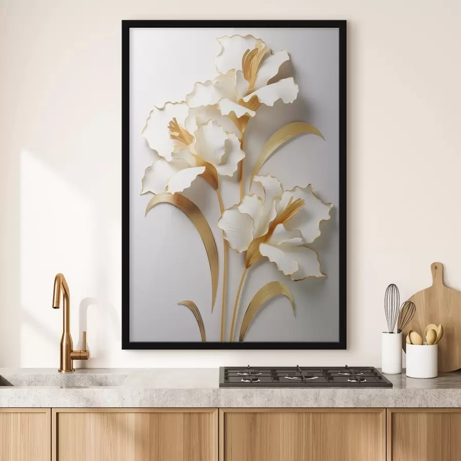 Fototapet Kytice nádherných květin na světlém pozadí f44389