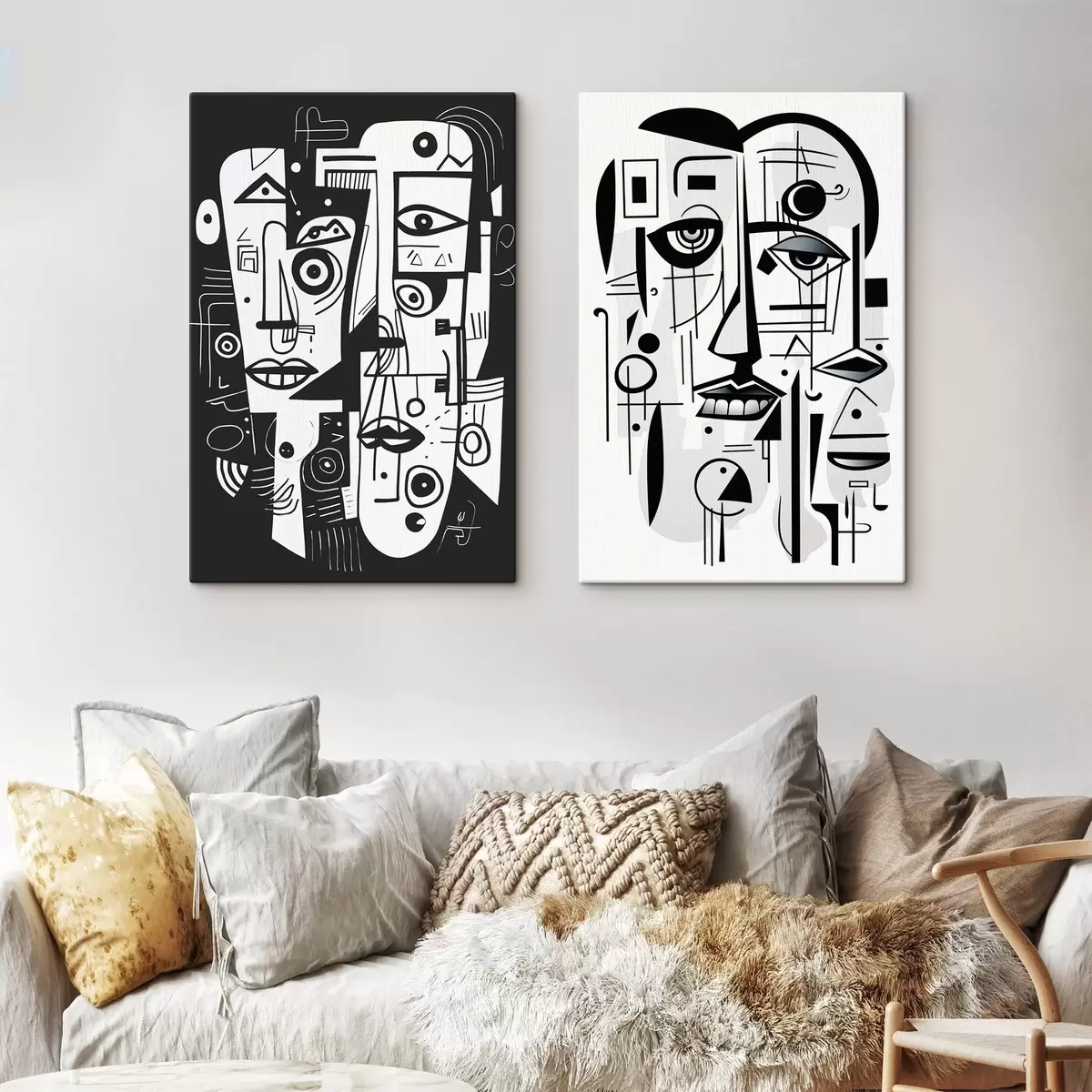 Obraz Abstraktní tváře Č. m00456