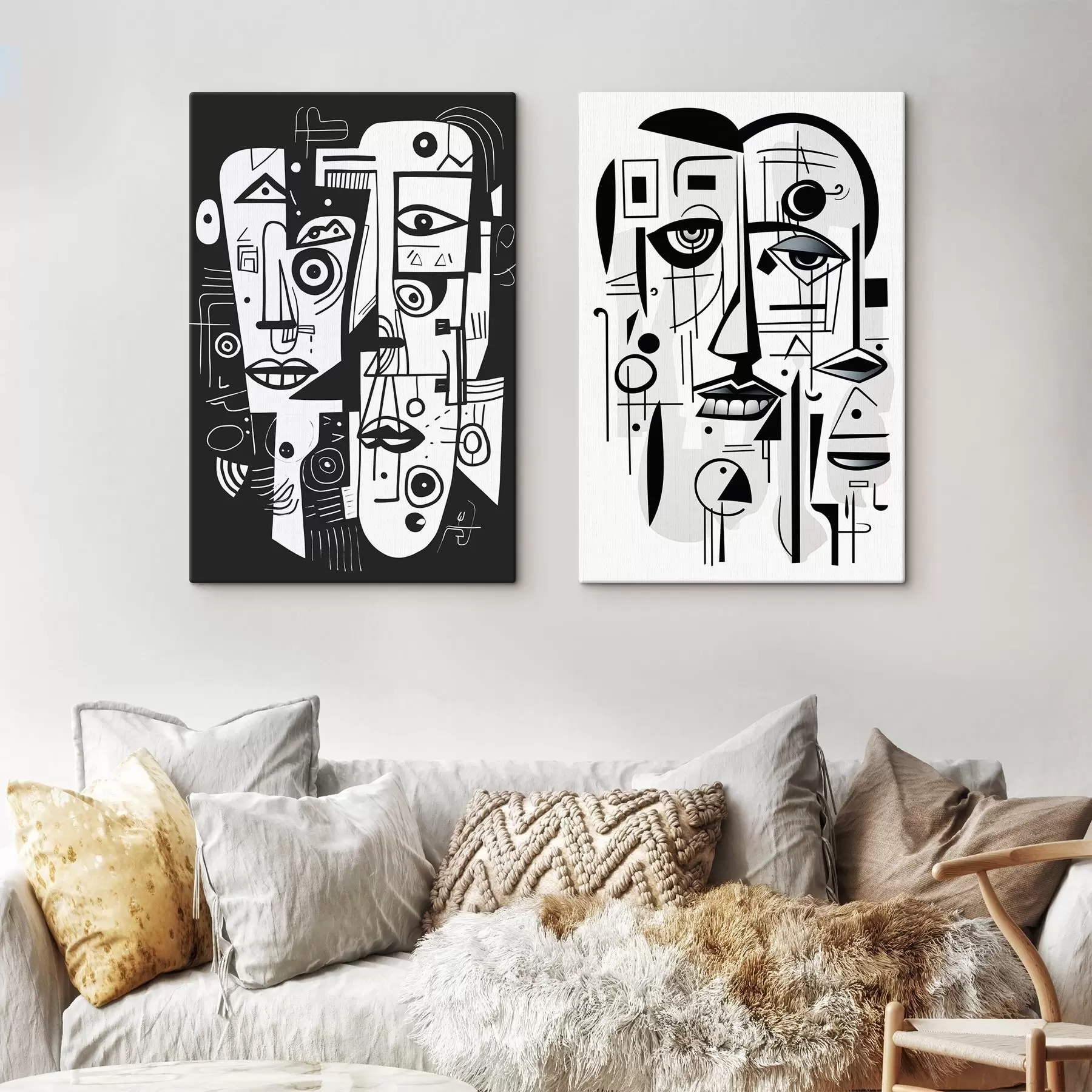 Obraz Abstraktní tváře Č. m00456