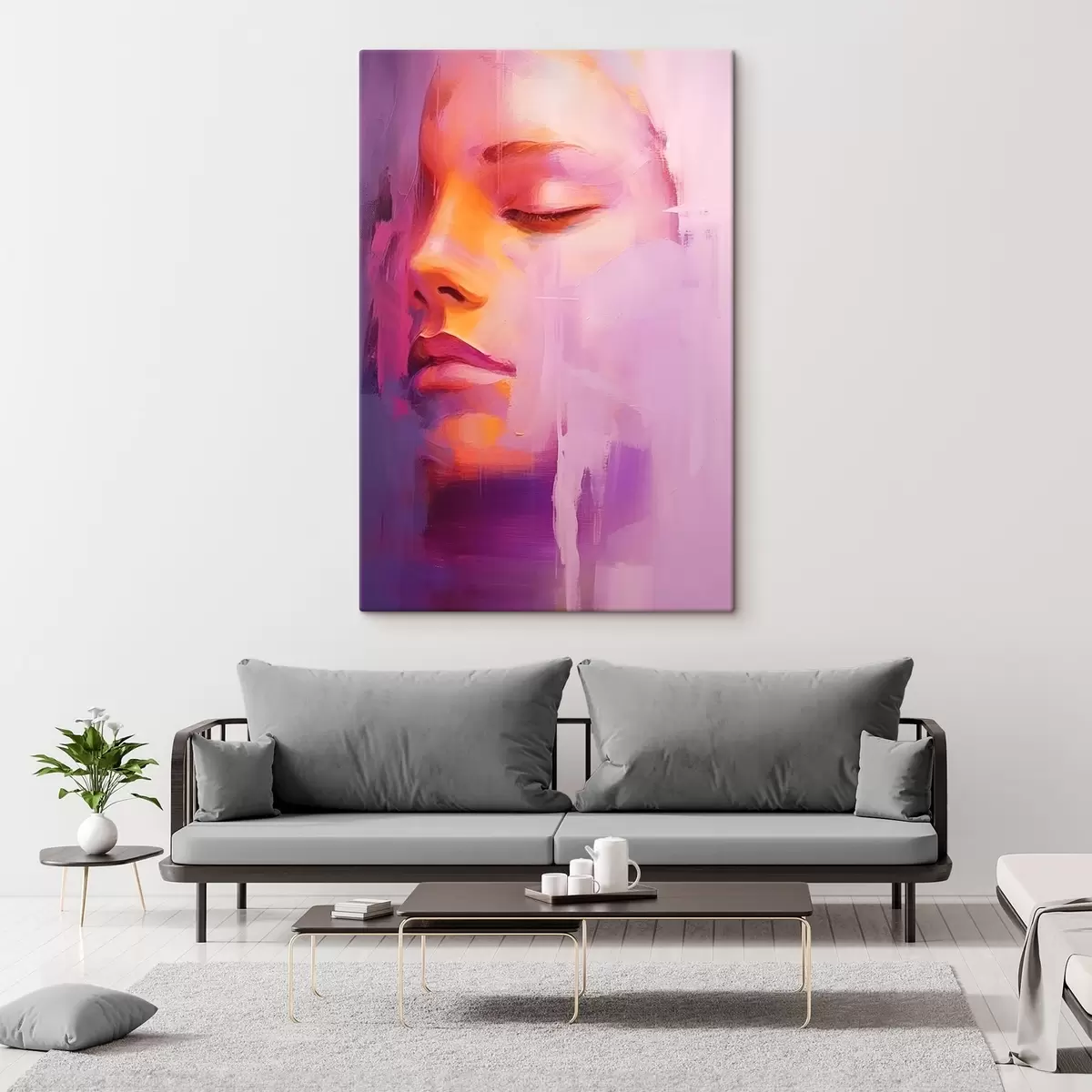 Obraz Obličej dítěte v barvě Č. s44280