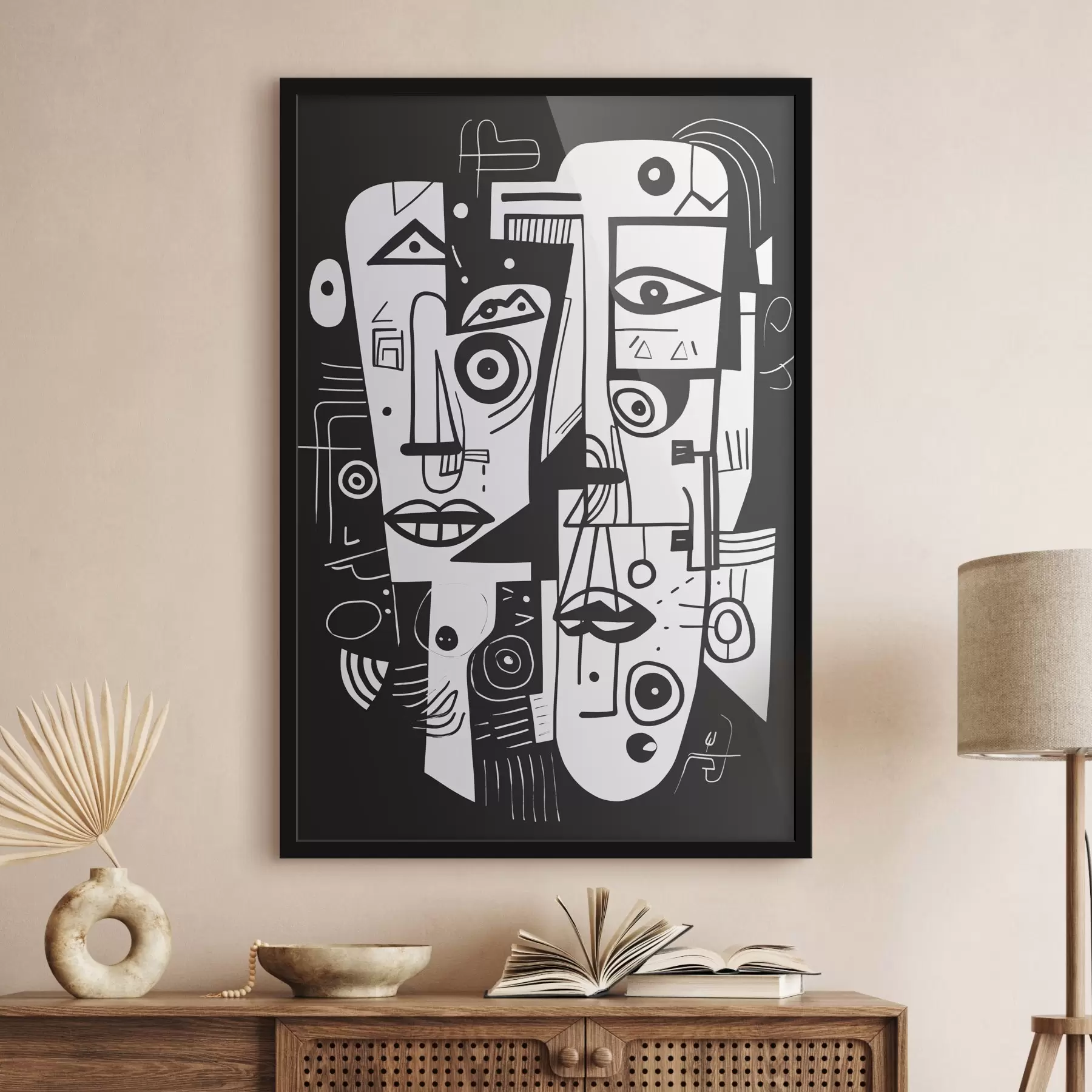 Obraz Abstraktní tvář Č. f44275