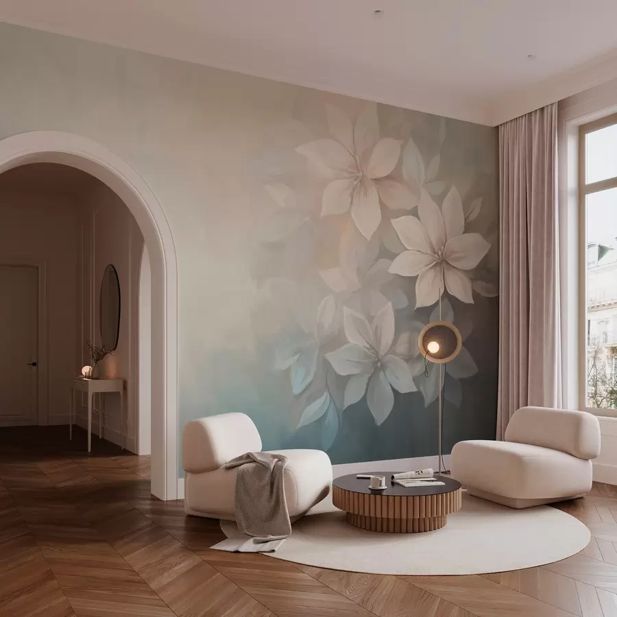 Fototapet elegantní květiny ve stylu olejomalby  w03770