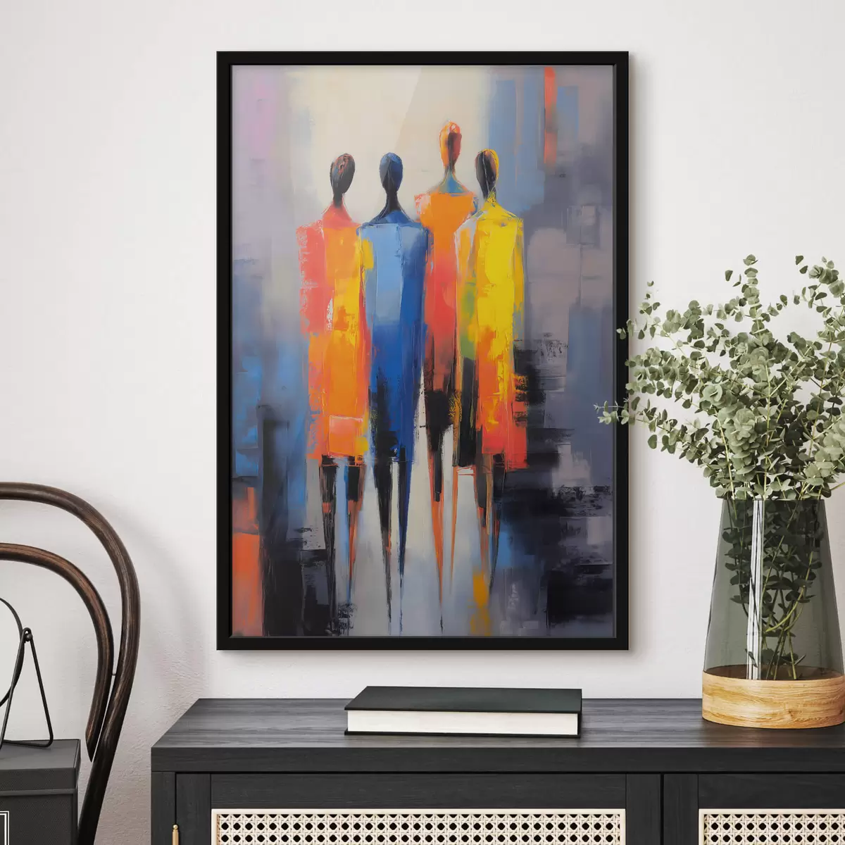 Poster Abstraktní lidské postavy f44367