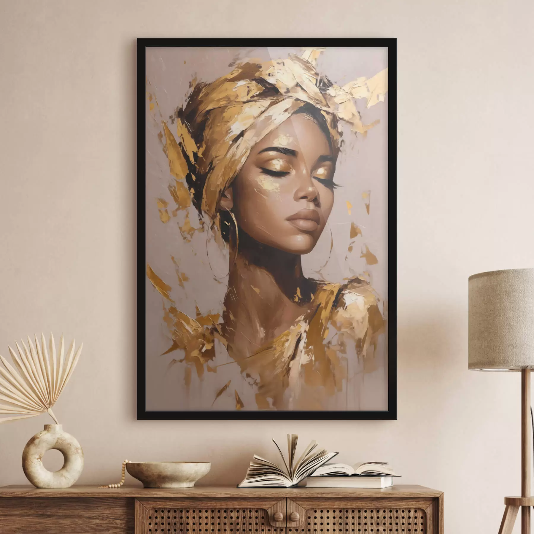 Fototapet Krásná elegantní žena se šátkem na hlavě f44368