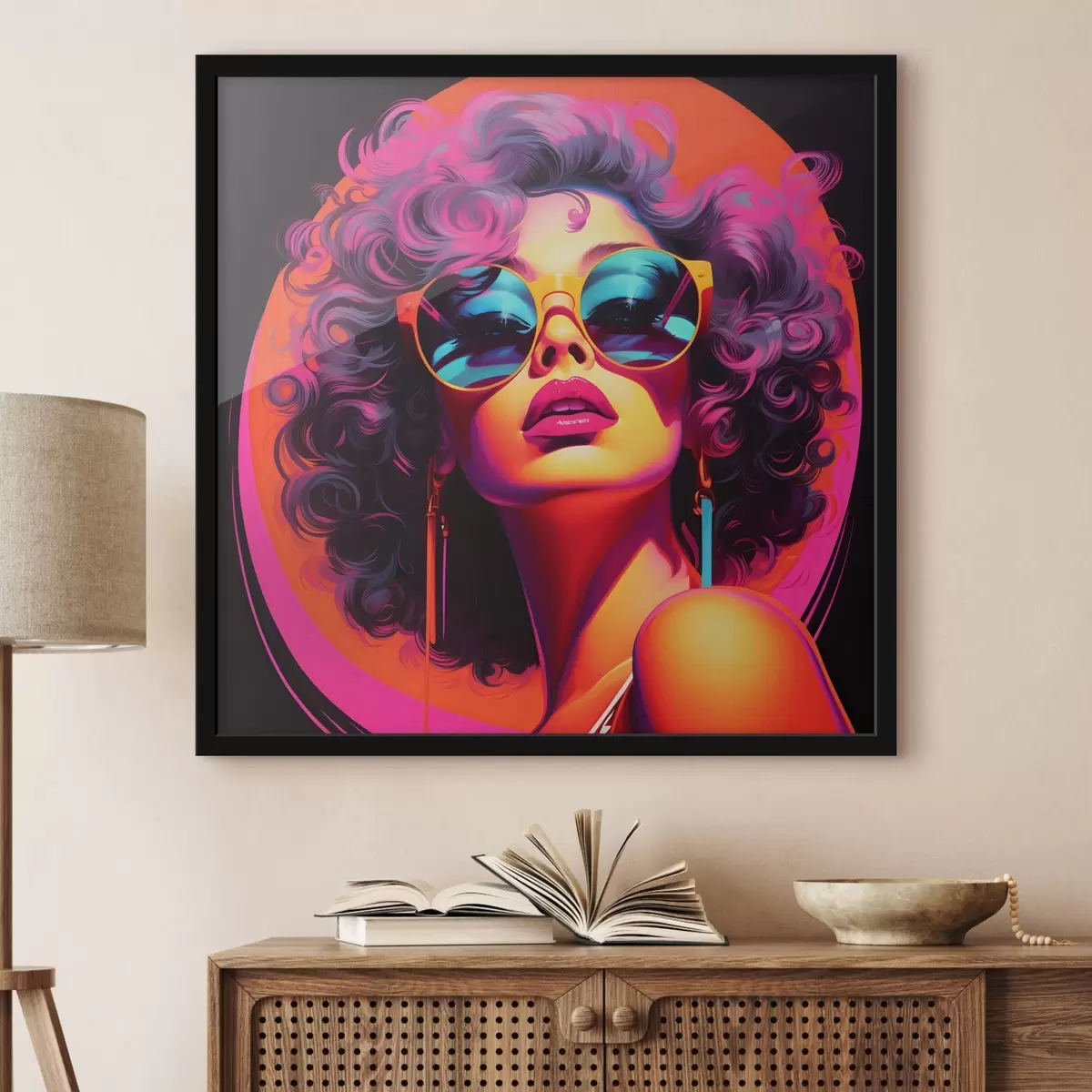 Poster Stylová žena ve slunečních brýlích f44335