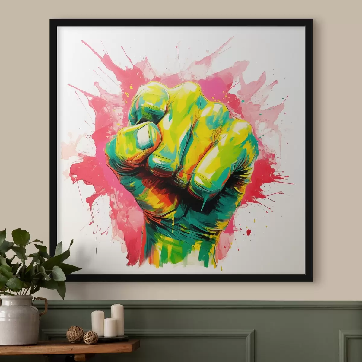 Poster Pěst nasycená barvou f44355