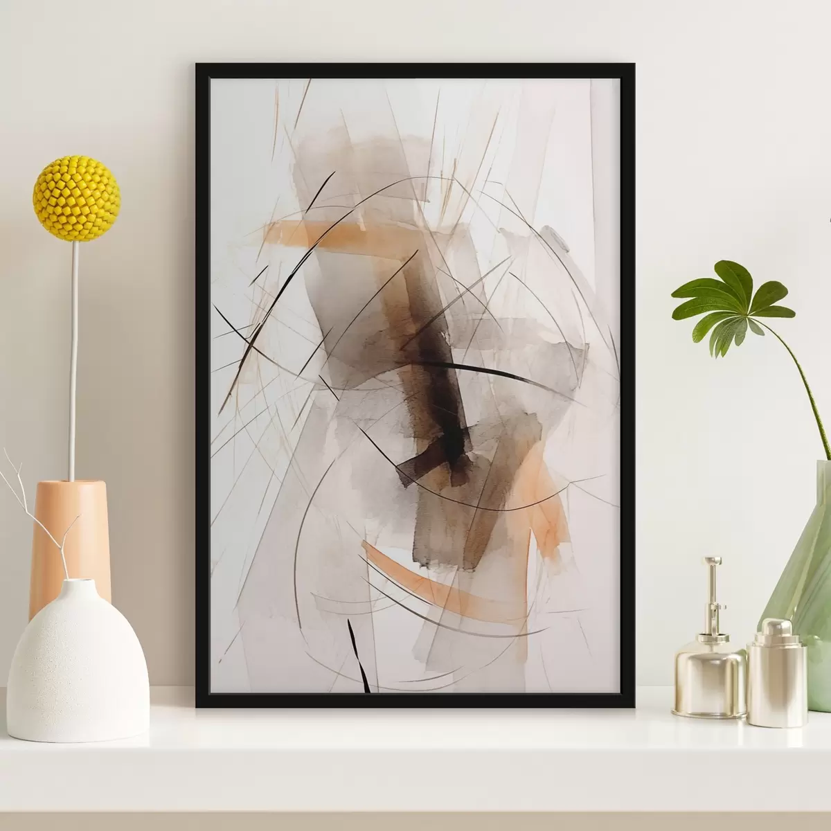 Poster Abstrakce čar a skvrn f44423