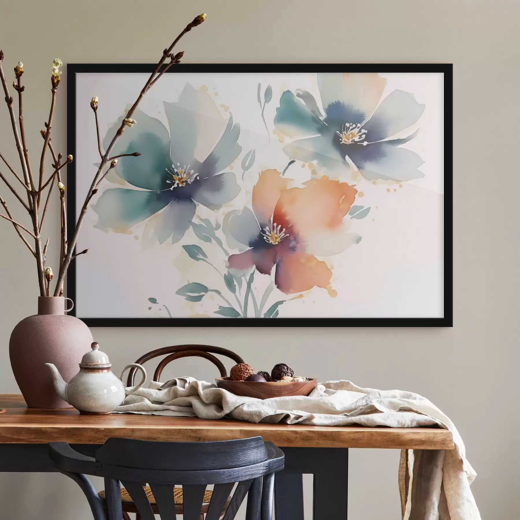 Obraz Květiny imitace akvarelu Č. f44424