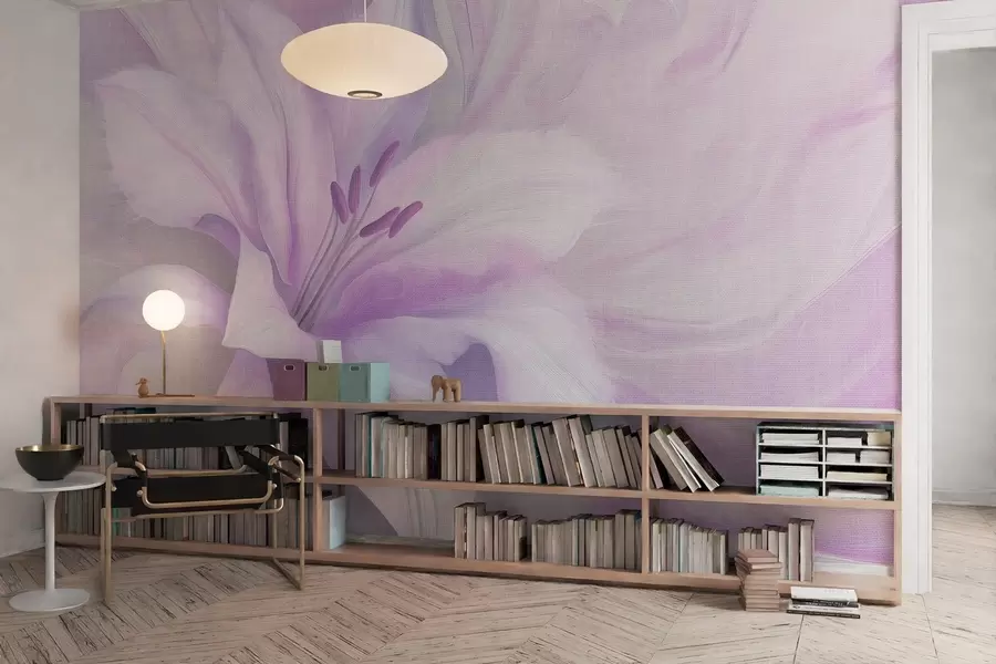 Fototapet Lilie květ tekutiny abstrakce, květinová, fialové barvy w04006v1