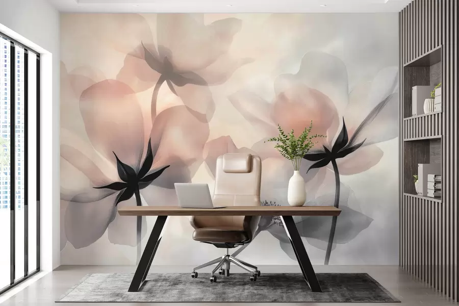 Fototapet Abstraktní velké květiny w04010