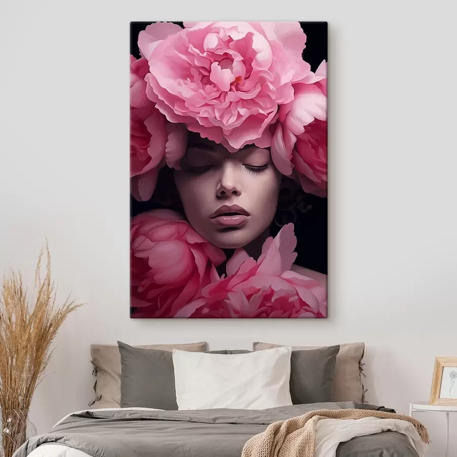 Obraz Tvář v okvětních lístcích Č. s44490