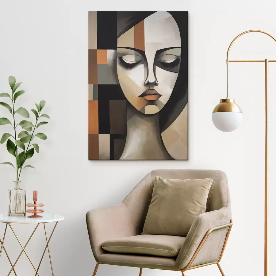 Obraz Geometrický obličej Č. s44491