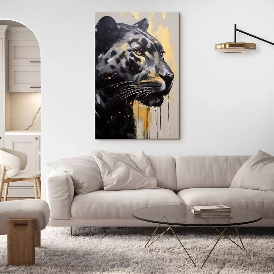 Obraz Černý panter se žlutýma očima Č. s44493