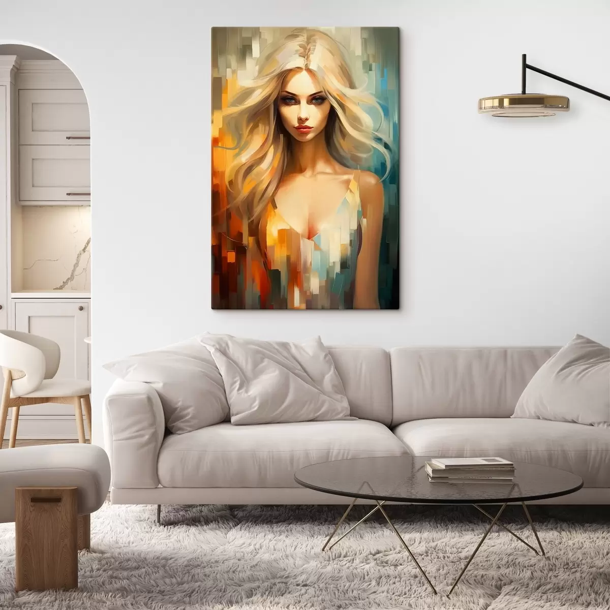 Obraz Dívka na barevném pozadí Č. s44494