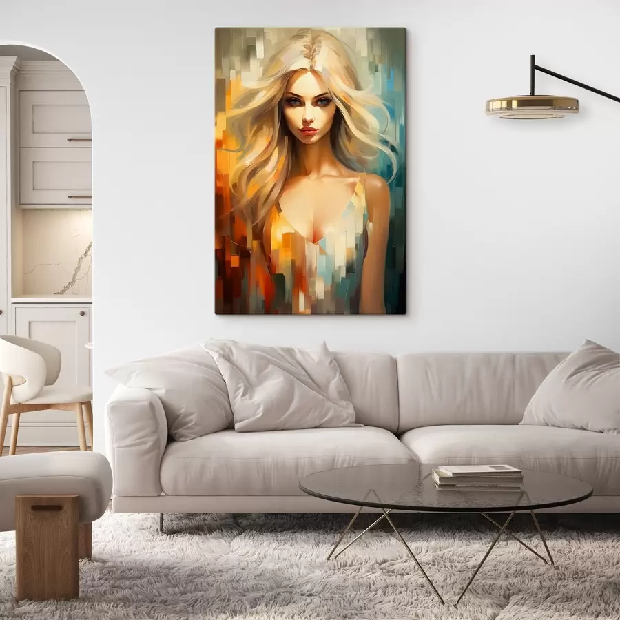 Obraz Dívka na barevném pozadí Č. s44494