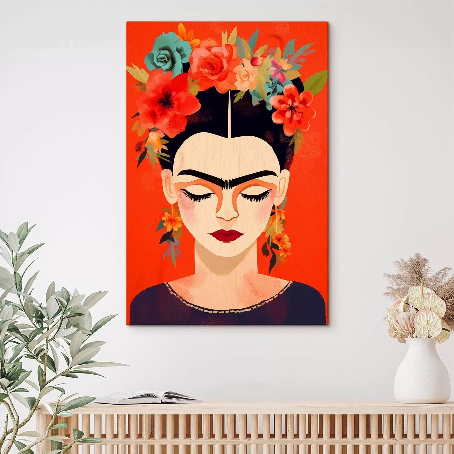 Obraz Frida s květinami Č. s44499