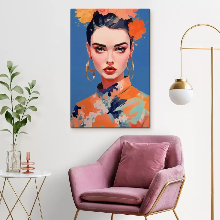 Obraz Portrét s náušnicemi Č. s44500