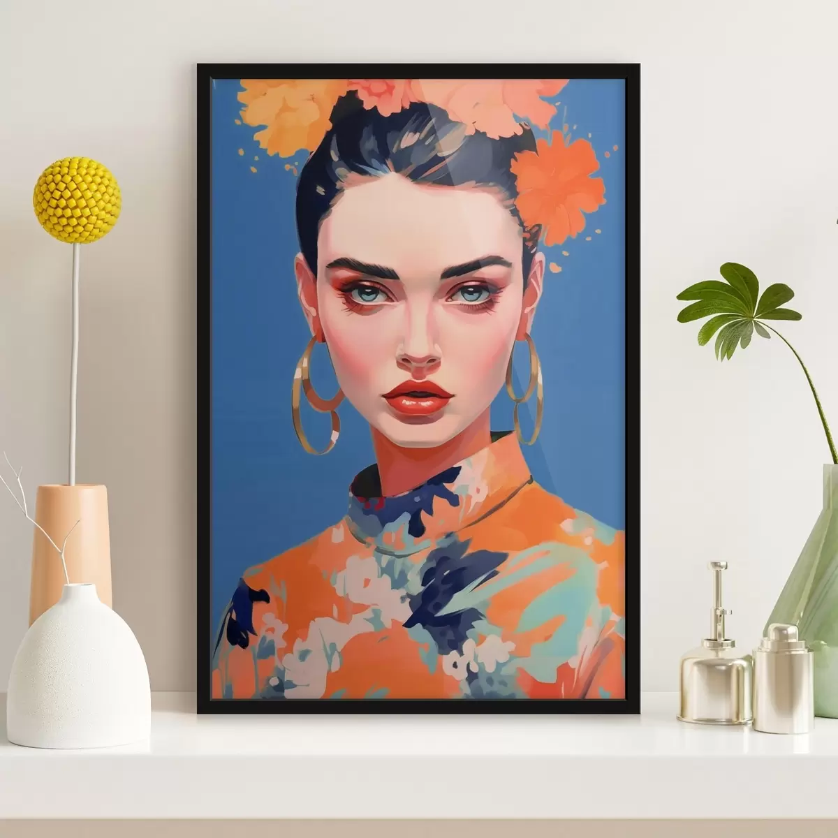 Poster Portrét s náušnicemi f44500