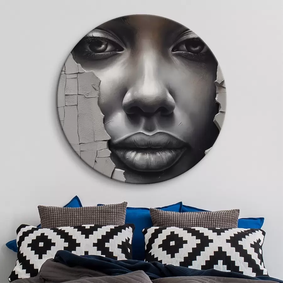 Obraz Tvář v puklinách zdi Č. r44495