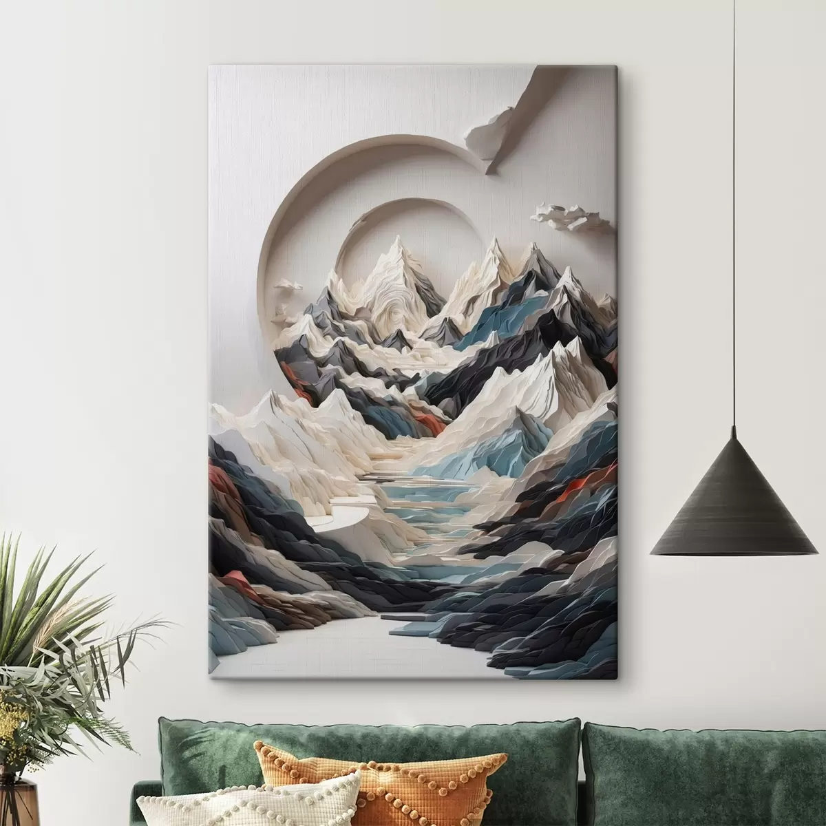 Obraz Abstraktní malba hornaté oblasti Č. s44427