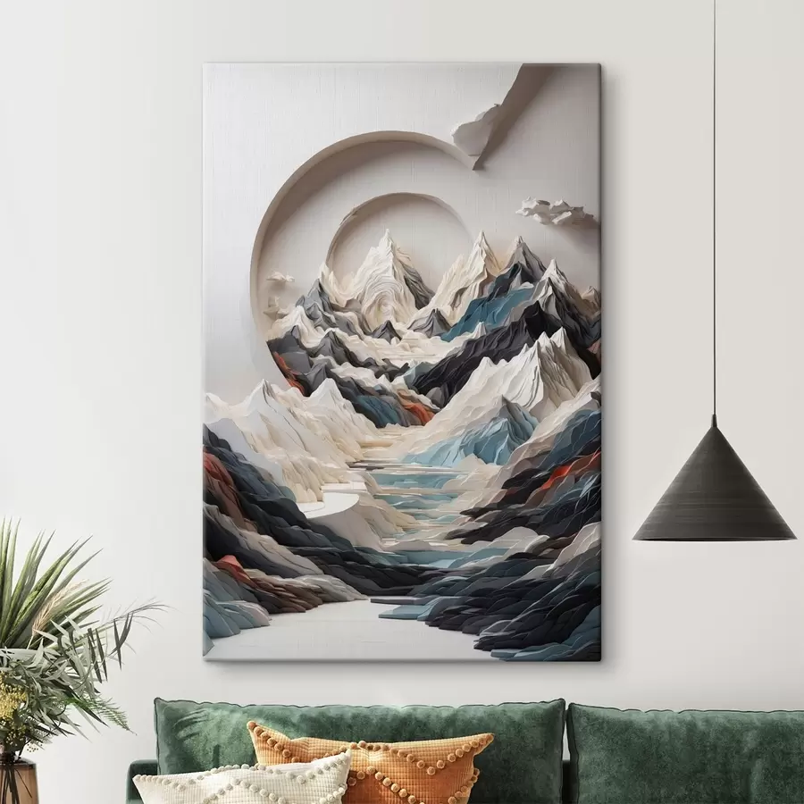 Obraz Abstraktní malba hornaté oblasti Č. s44427