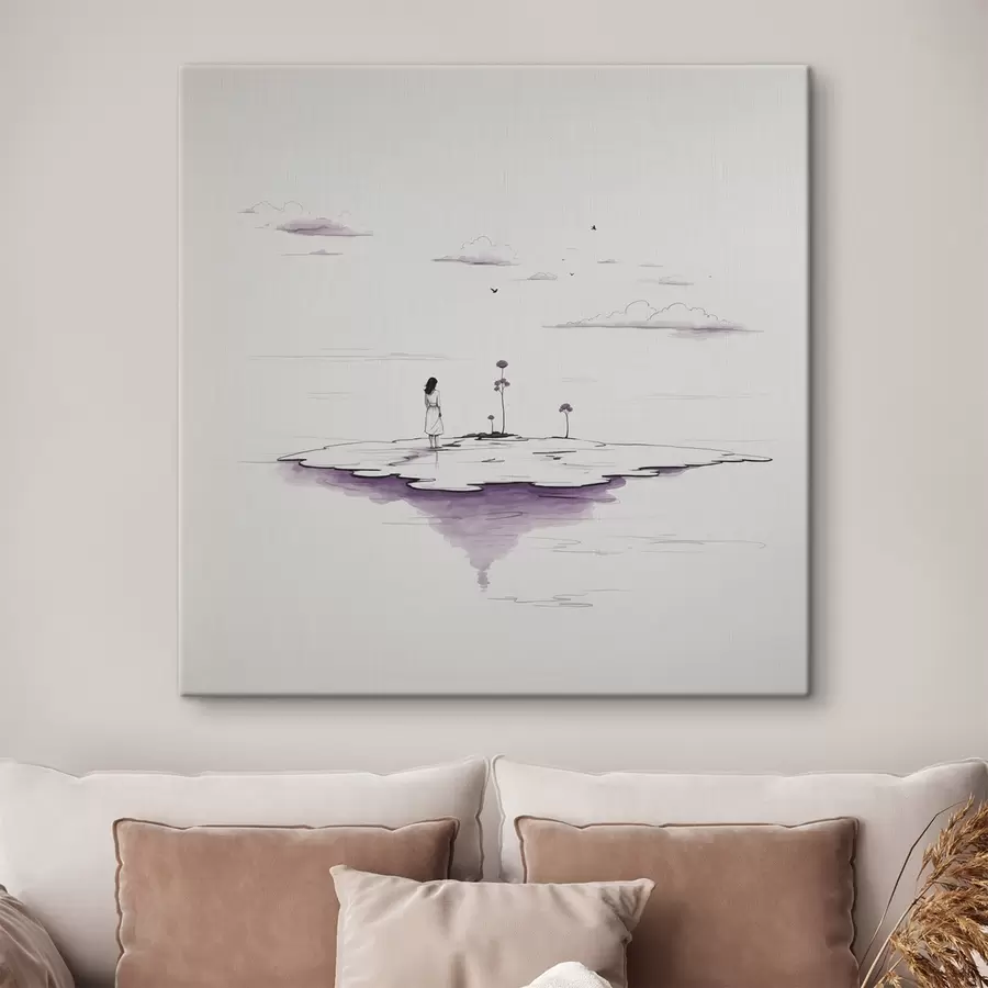 Obraz Jednoduchá černobílá malba Č. s44433