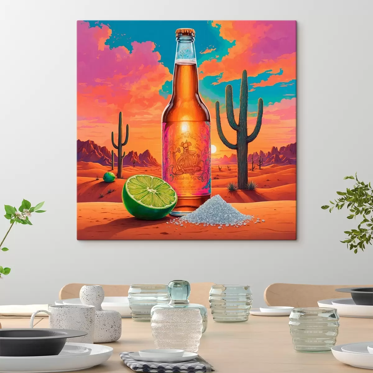 Obraz Pivo a vápno na pozadí amerických pustin Č. s44438