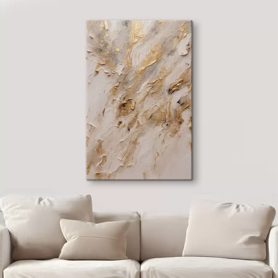 Obraz Abstraktní žlutá a bílá cesta ve stylu akrylové malby Červená květina na bílo-červeném pozadí bílá olejomalba Č. s44439