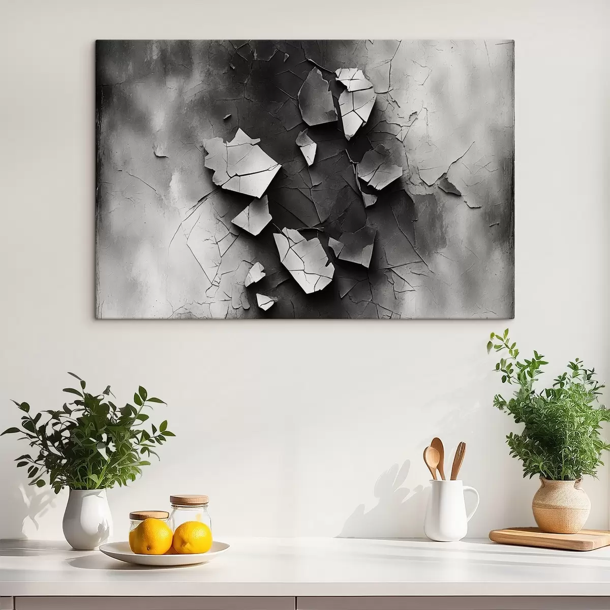 Obraz Černobílá stará zeď Č. s44450