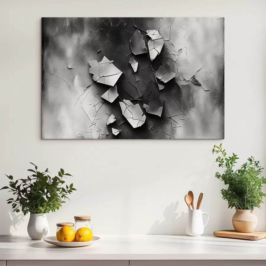 Obraz Černobílá stará zeď Č. s44450