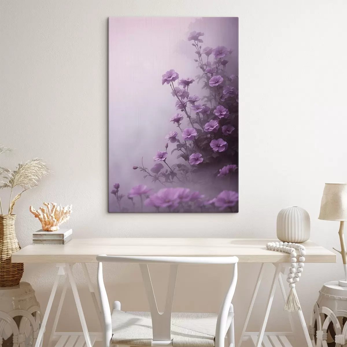 Obraz Fialové květy v mlze Č. s44456