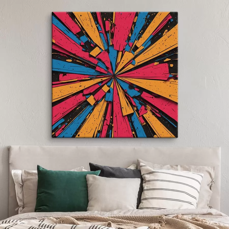 Obraz Abstraktní pestrobarevná malba Č. s44461