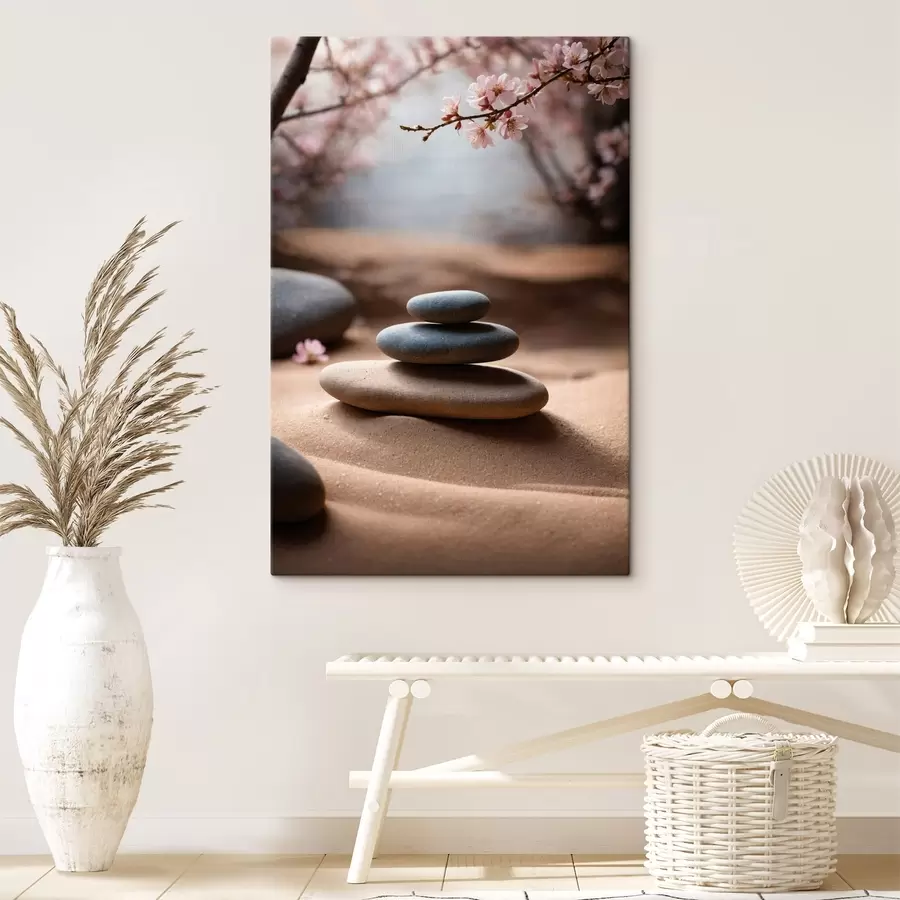 Obraz Kameny na písku na rozmazaném pozadí Č. s44475
