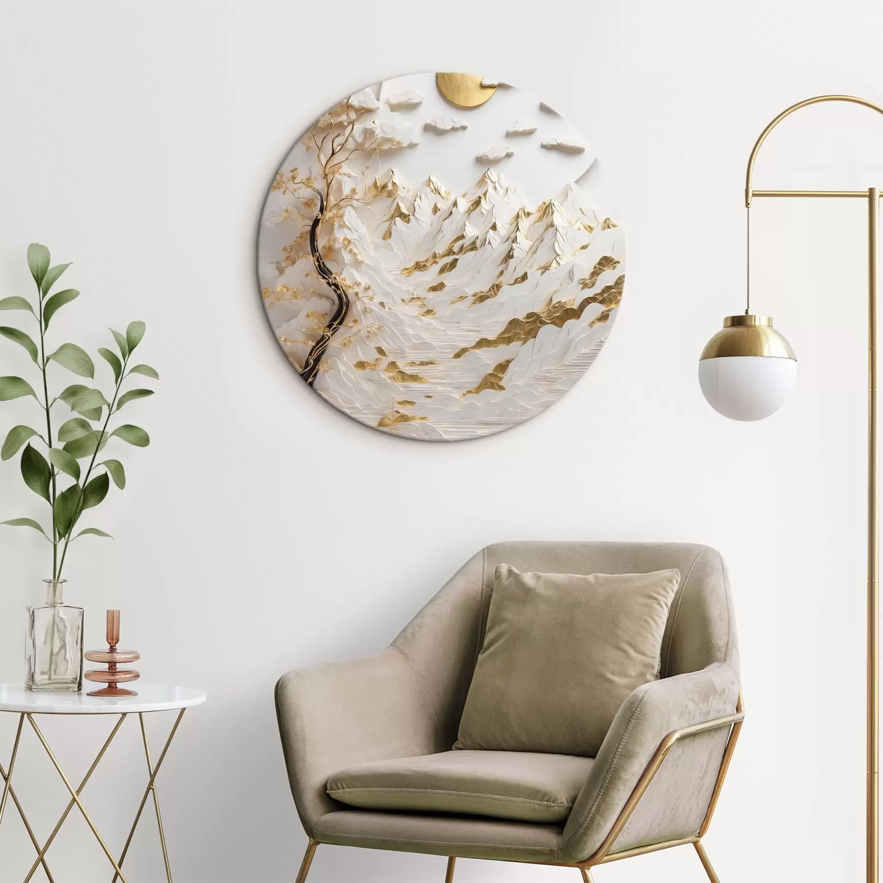 Obraz Abstraktní hory a slunce Č. r44428