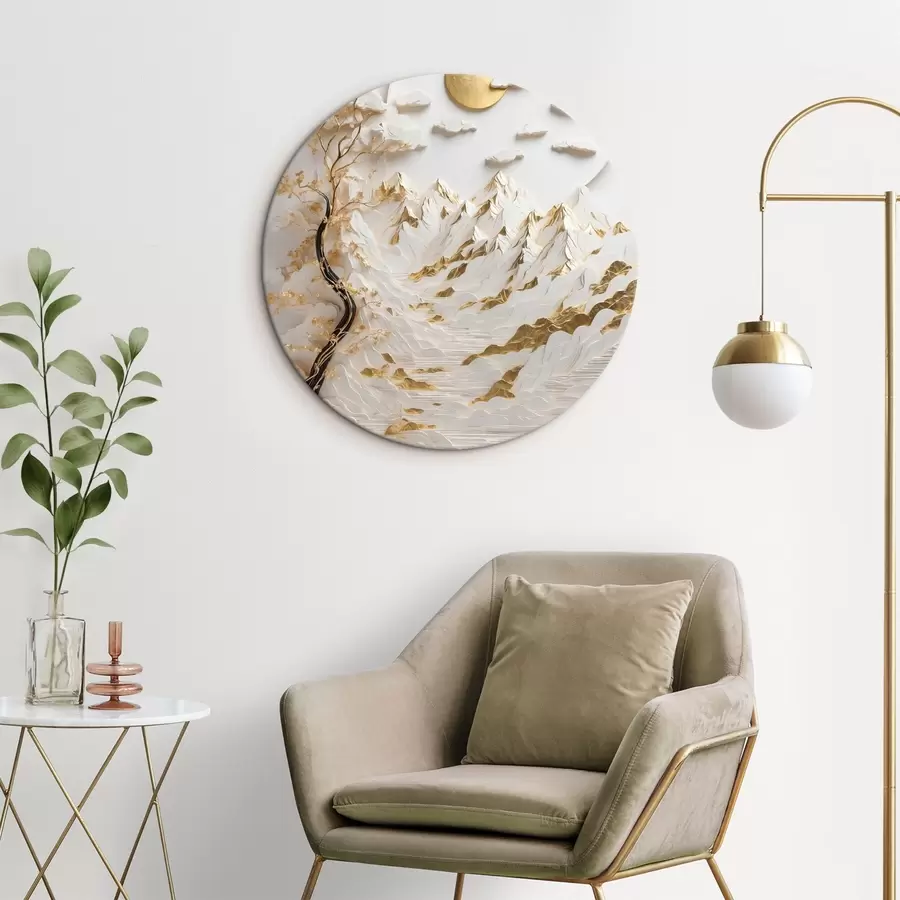 Obraz Abstraktní hory a slunce Č. r44428