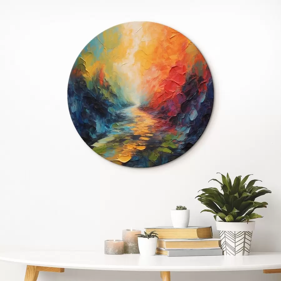 Obraz Abstraktní cesta ve stylu akrylové malby Č. r44441