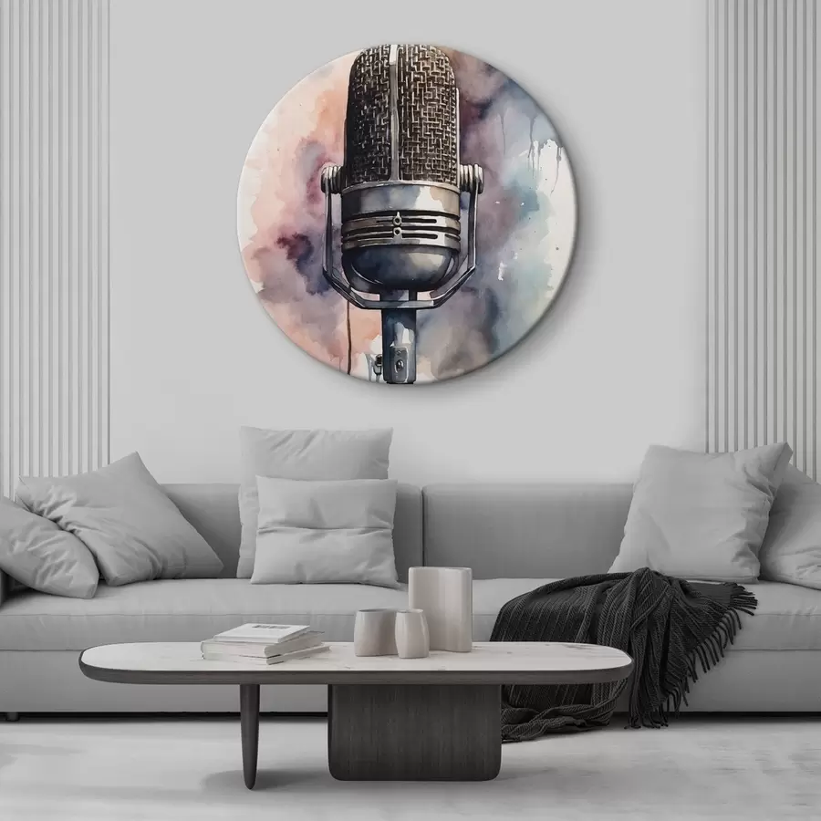 Obraz Mikrofon na akvarelovém pozadí Č. r44463